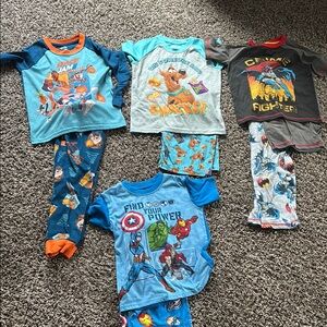 Marvel Kids Pajama Sets - Blue, Gray, Black